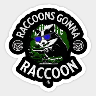 funny raccoon Sticker